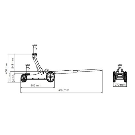 Podnośnik warsztatowy, hydrauliczny, lewarek, żaba OFFROAD Holzmann kod: OWH1.5 - 5